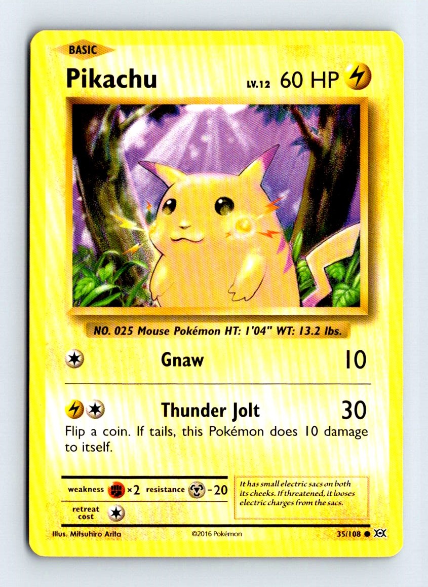 Pikachu 2016 XY - Evolutions Card # 35