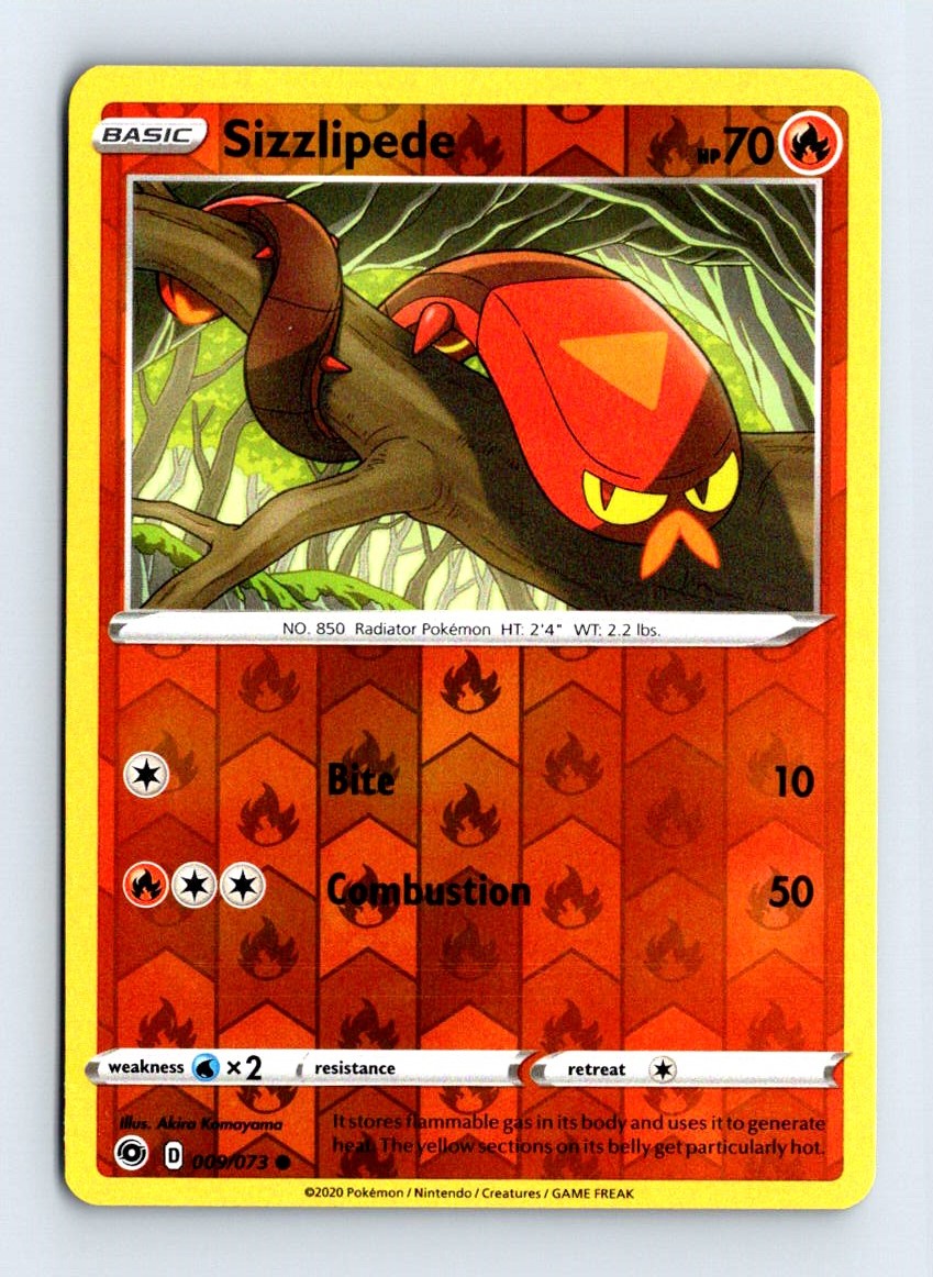 Sizzlipede Reverse Holo 2020 Champion's Path Card # 9