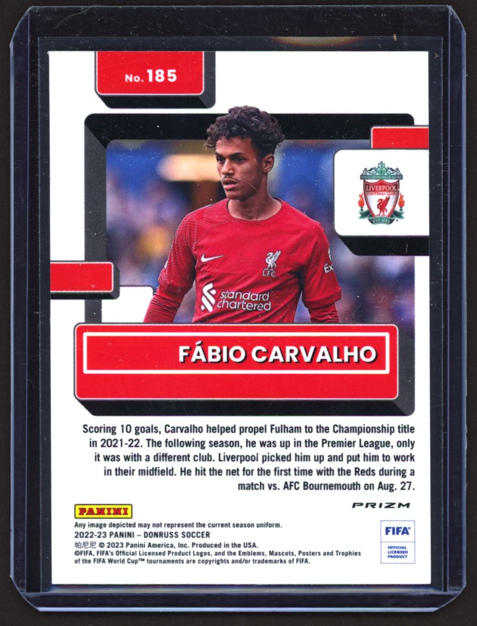 Fabio Carvalho Silver Prizm 2022 Donruss Optic Card # 185