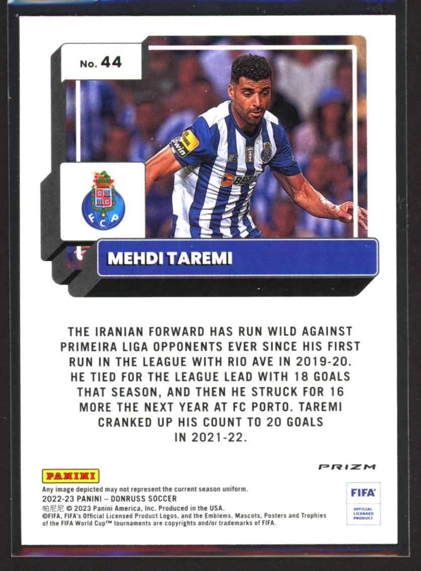 Mehdi Taremi Silver Prizm 2022 Donruss Optic Rookie Card # 44