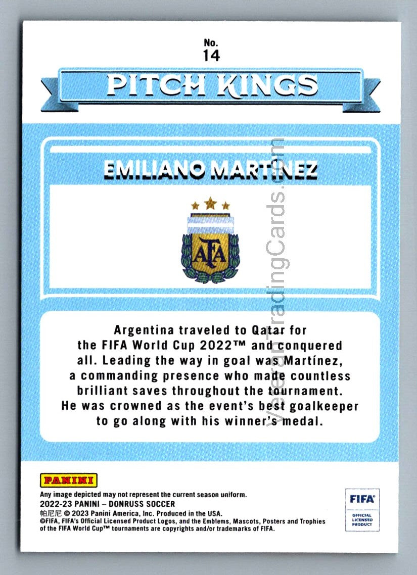Emiliano Martinez 2022 Donruss Pitch Kings Card # 14