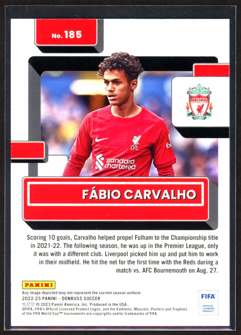 Fabio Carvalho Green Foil 2022 Donruss Rookie Card # 185