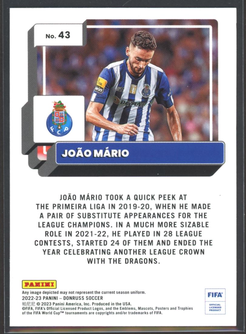 Joao Mario Green Foil 2022 Donruss Rookie Card # 43