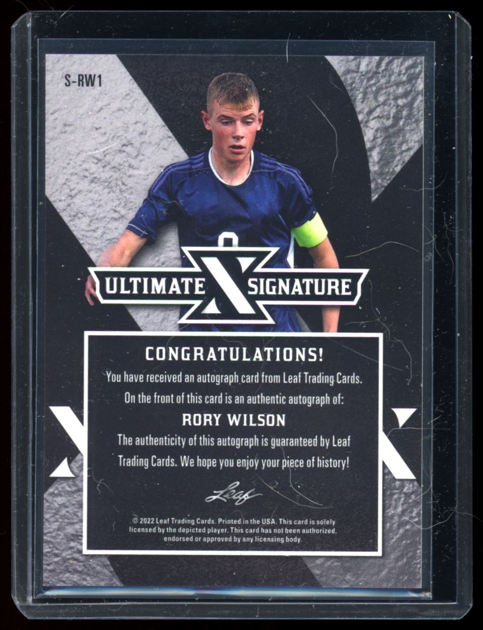 Rory Wilson Ultimate Signatures 3/3 2022 Leaf Ultimate Soccer Autograph Card # S-RW1
