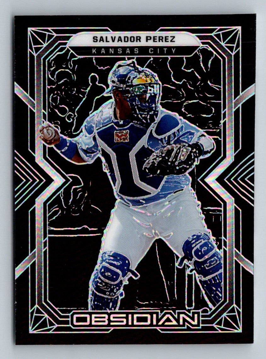Salvador Perez (b) 2022 Panini Chronicles Obsidian Card # 30