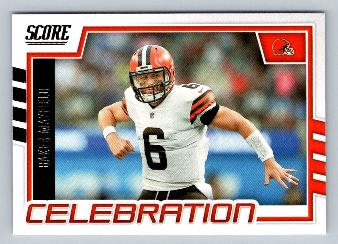 Baker Mayfield 2022 Score Celebration Card # C-BM