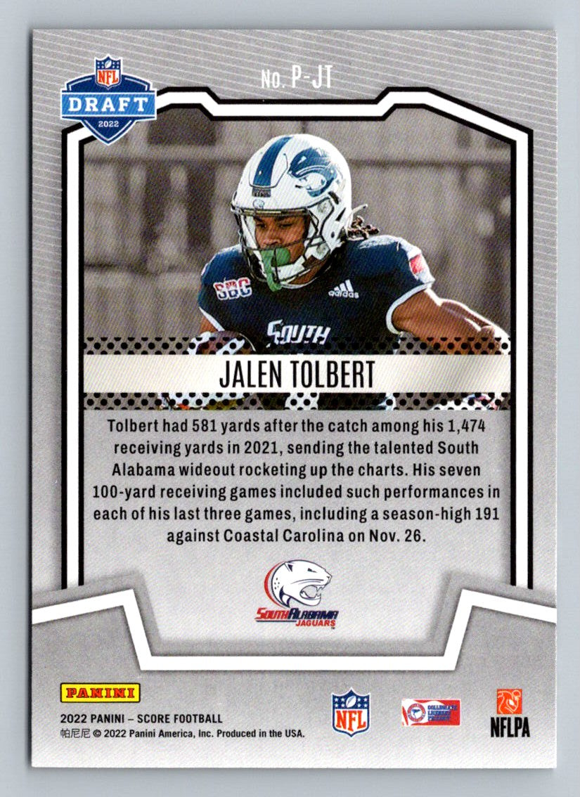 Jalen Tolbert 2022 Score PROtential Rookie Card # P-JT