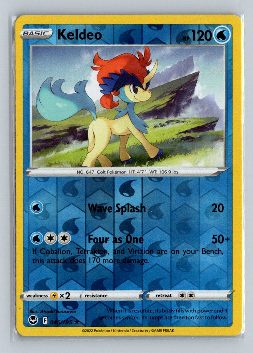 Keldeo Reverse Holo 2022 Sword & Shield - Silver Tempest Card # 45 VTC Keldeo Reverse Holo 2022 Sword & Shield - Silver Tempest Card # 45 VTC