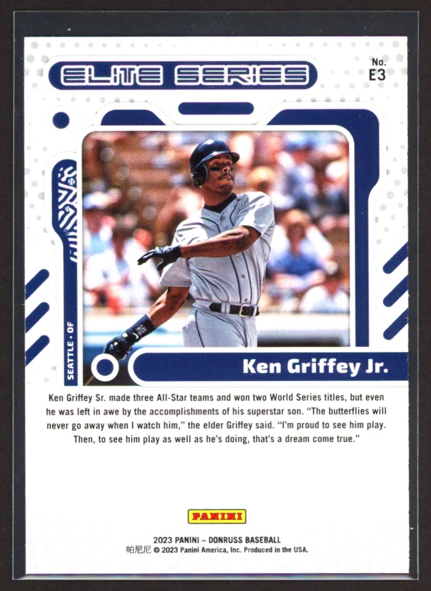 Ken Griffey Jr. Elite Series Pink Fireworks 2023 Donruss Elite Series Pink Fireworks Card # E3