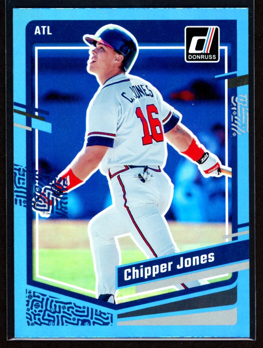 Chipper Jones 2023 Donruss Holo Blue Card # 216