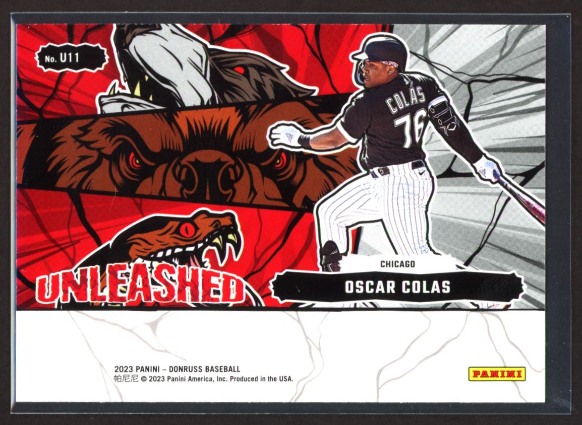 Oscar Colas 2023 Donruss Unleased Pink Fireworks Card # U11