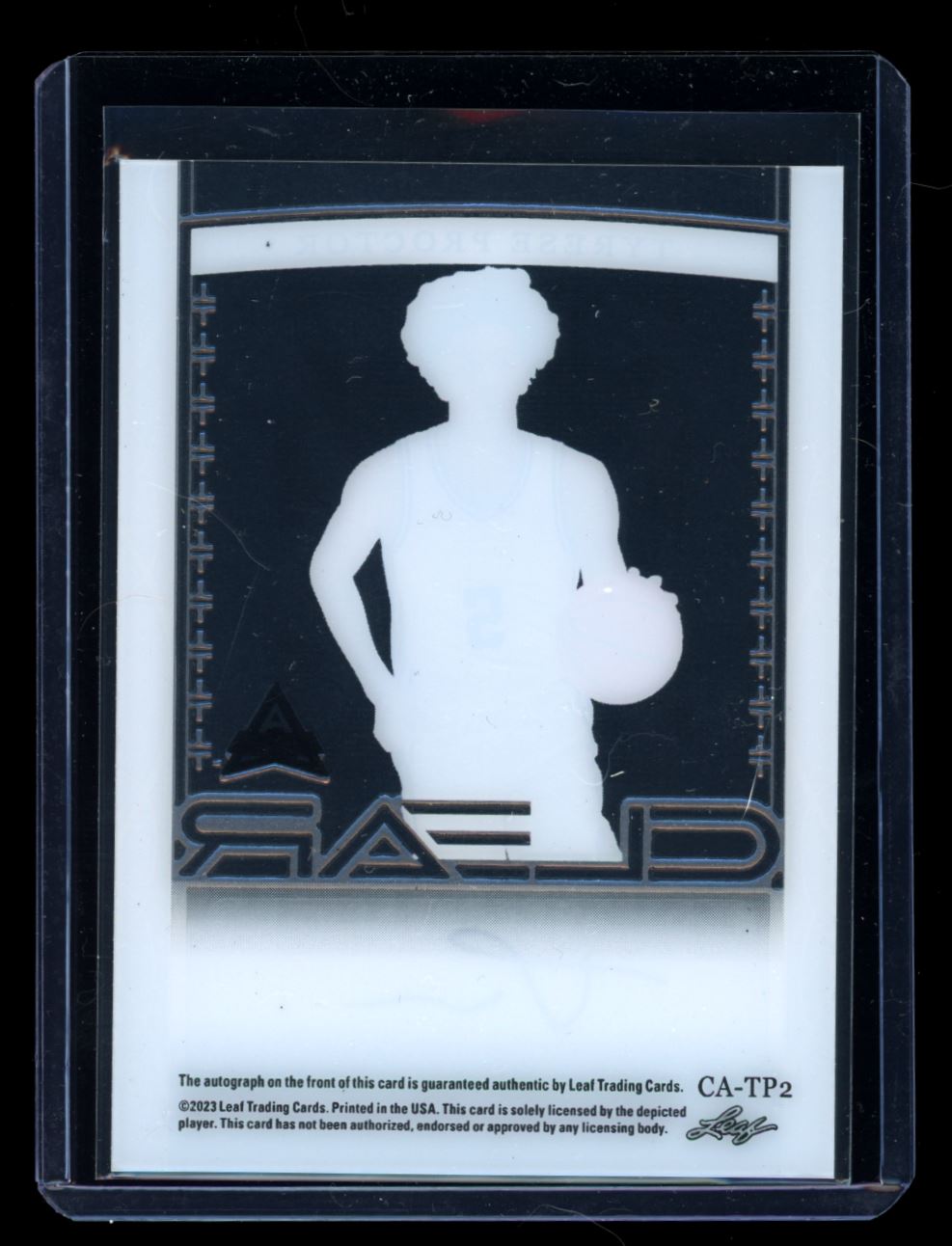 Tyrese Proctor Clear 16/35 2023 Leaf Trinity Basketball Rookie Autograph Card # CA-TP2