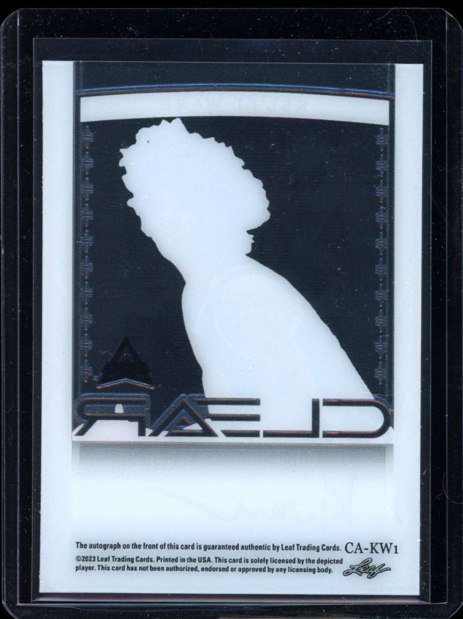Kel'el Ware Clear 27/49 2023 Leaf Trinity Basketball Rookie Autograph Card # CA-WK1