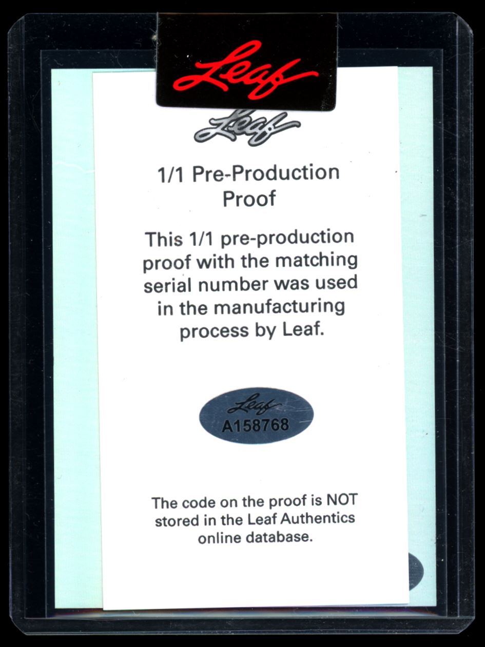 Devin Brown Pre-Production Proof 1/1 2023 Leaf Vivid Football Autograph Card