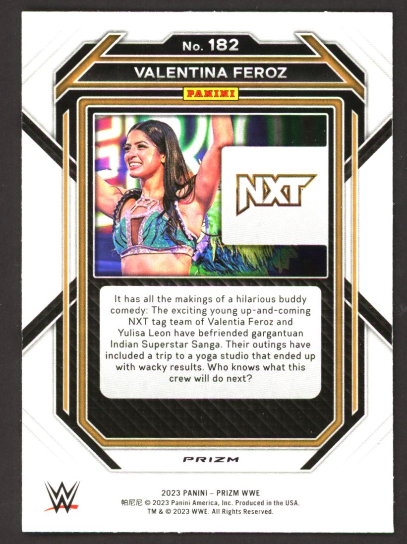 Valentina Feroz Cracked Ice 2023 Panini Prizm WWE Card # 182