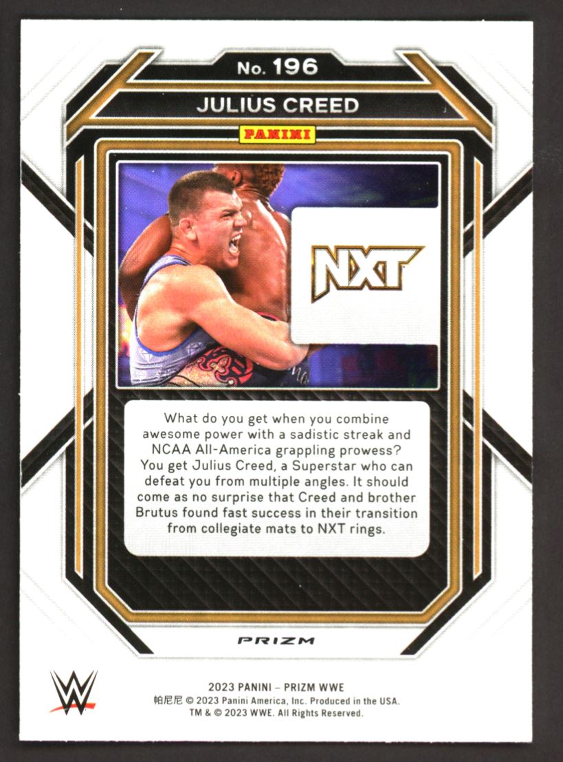Julius Creed Cracked Ice 2023 Panini Prizm WWE Card # 196