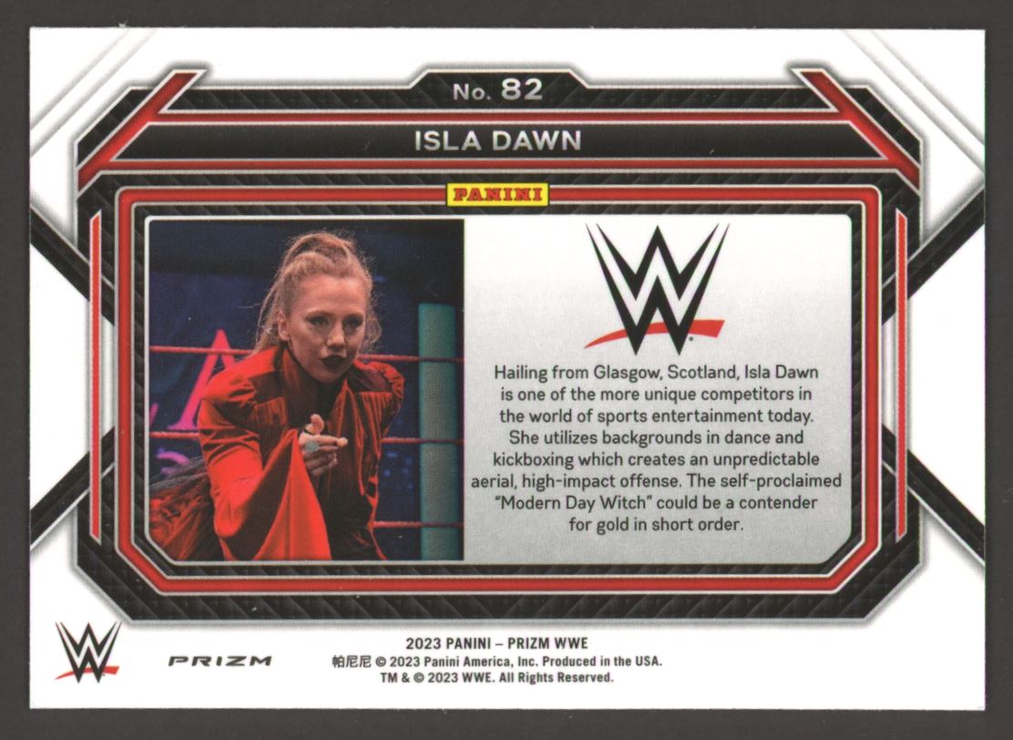 Isla Dawn Cracked Ice 2023 Panini Prizm WWE Card # 82