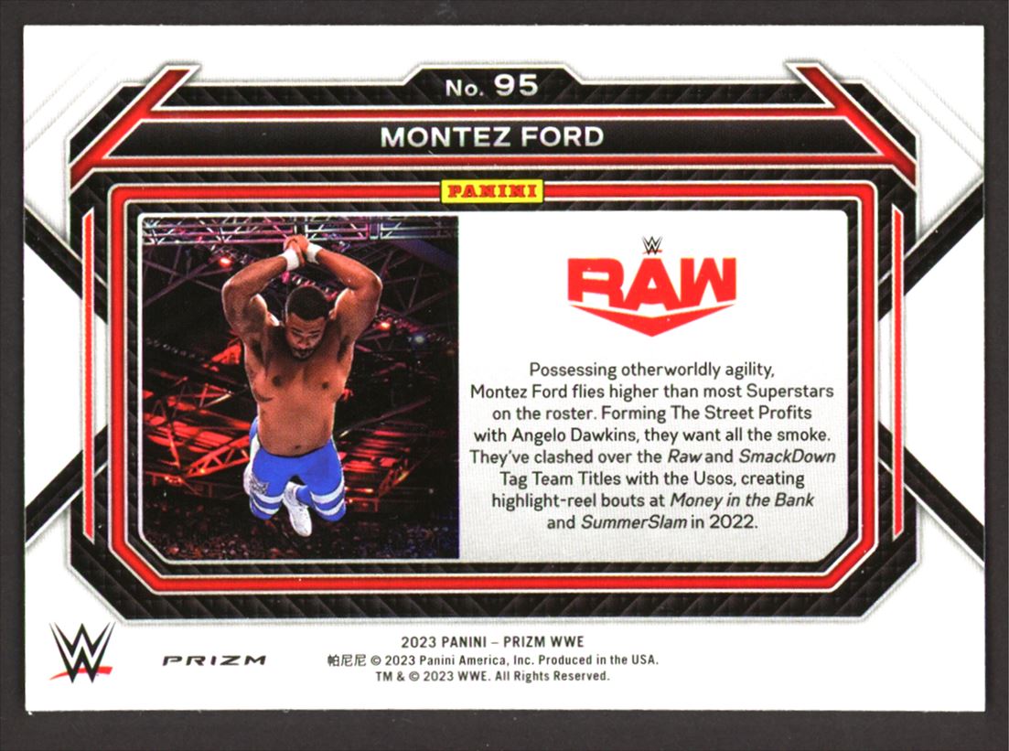 Monetz Ford Cracked Ice 2023 Panini Prizm WWE Card # 95