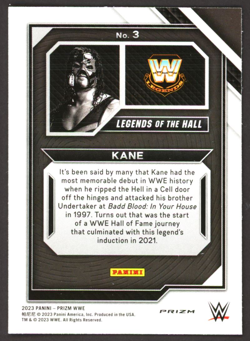 Kane Green Prizm 2023 Panini Prizm WWE Card # 3