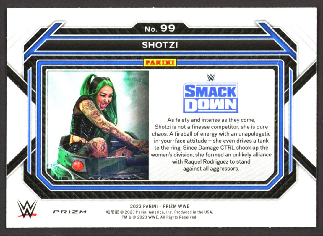 Shotzi Green Prizm 2023 Panini Prizm WWE Card # 99