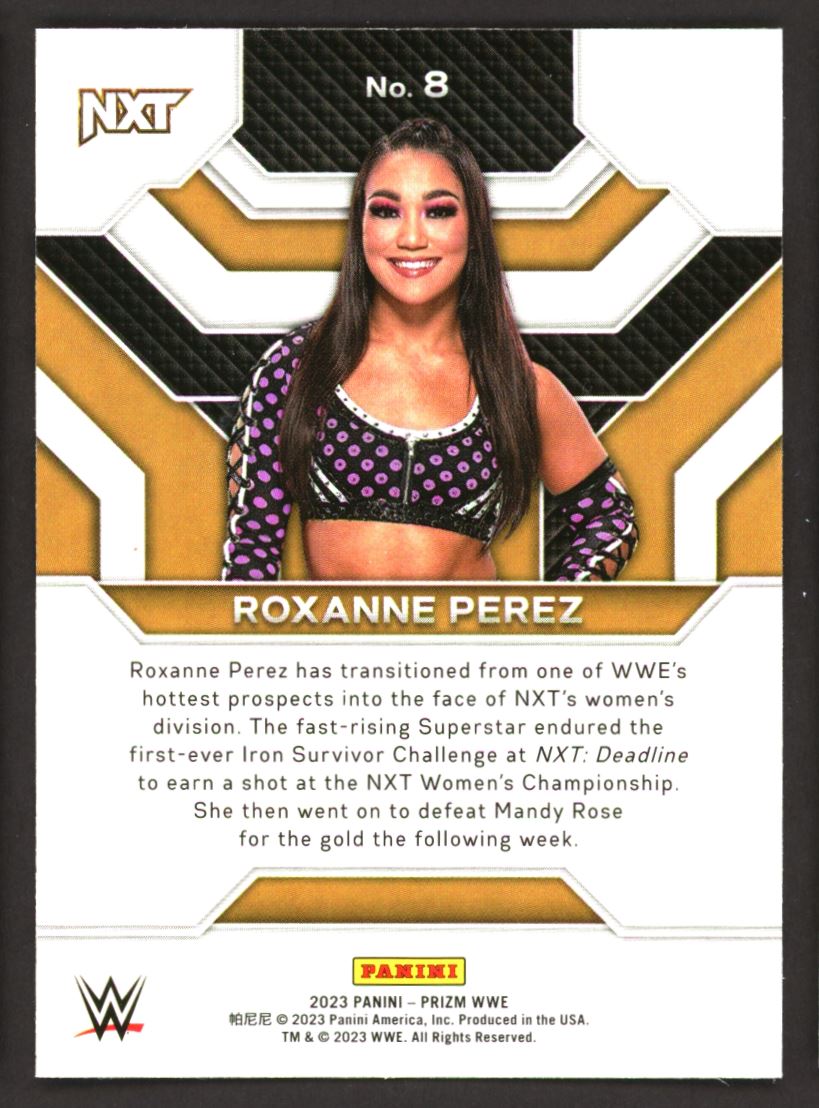 Roxanne Perez Top Tier 2023 Panini Prizm WWE Card # 8
