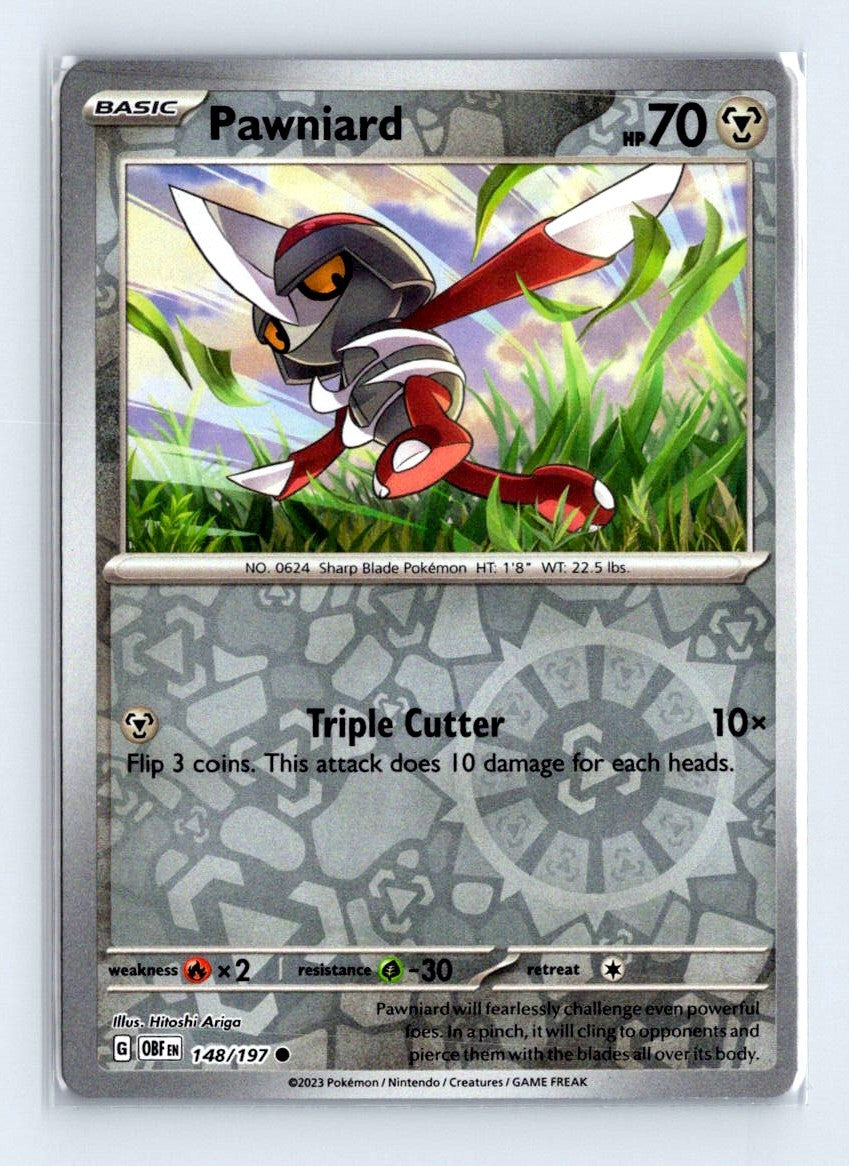 Pawniard Reverse Holo 2023 Scarlet & Violet Series - Obsidian Flames Card # 148