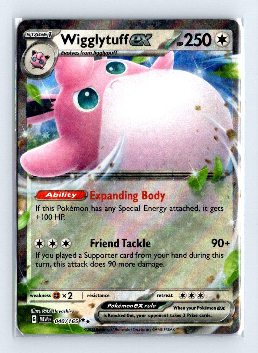 Pokmon TCG: Wigglytuff Ex Holo Double Rare 040/165 - Scarlet & Violet 151 Near Mint Pokmon TCG: Wigglytuff Ex Holo Double Rare 040/165 - Scarlet & Violet 151 Near Mint