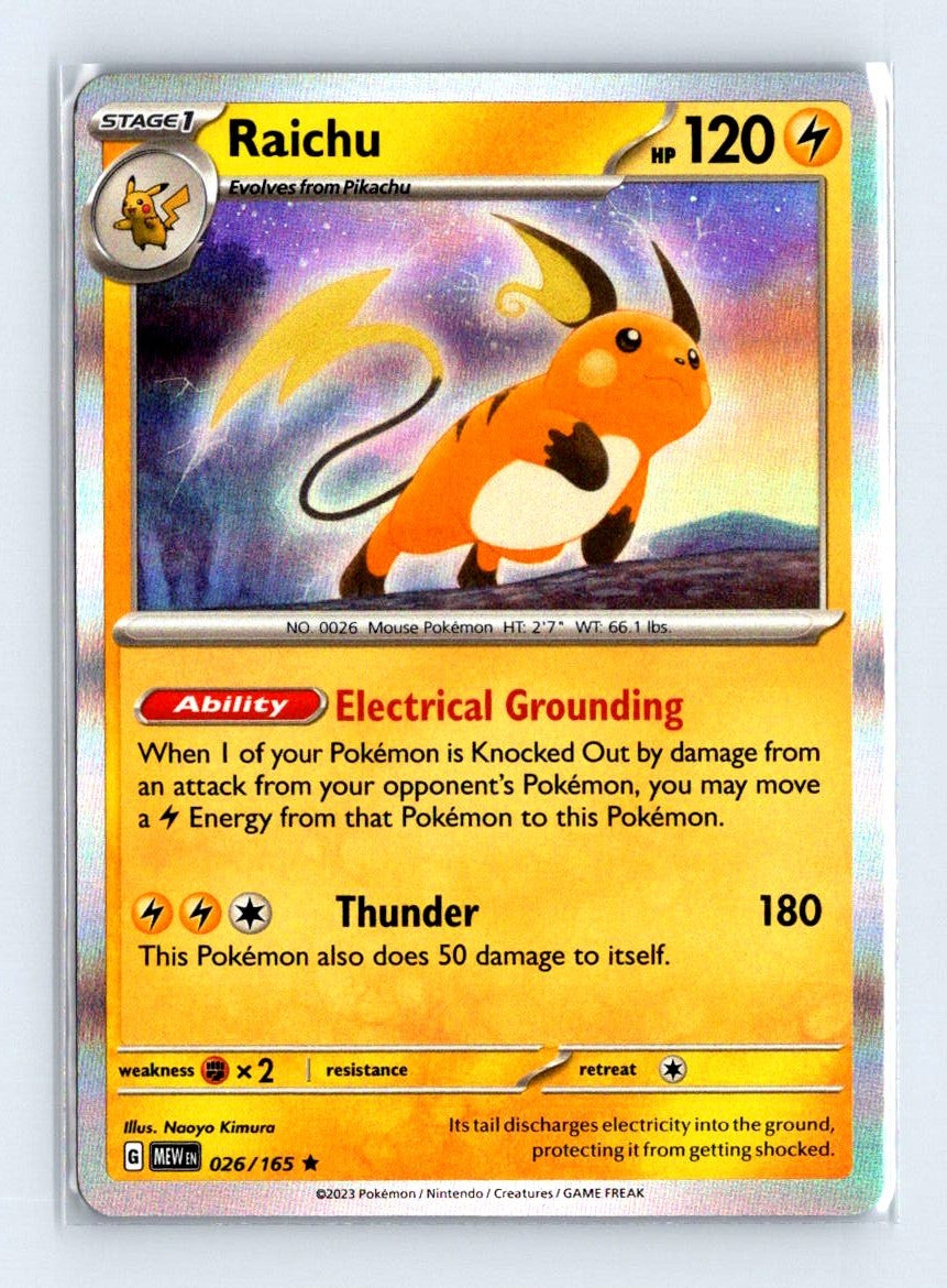 Raichu Holo 2023 Scarlet & Violet Series - Scarlet & Violet - 151 Card VTC Raichu Holo 2023 Scarlet & Violet Series - Scarlet & Violet - 151 Card VTC
