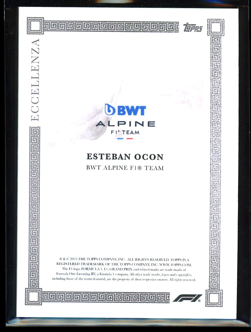 Esteban Ocon 2023 Topps Eccellenza Card
