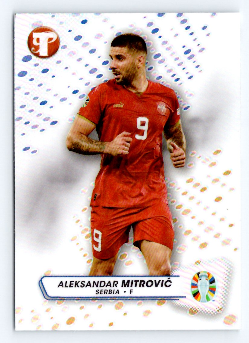 Aleksandar Mitrovic (b) Refractor 2023 Topps Pristine Road To UEFA Euro 2024 Card # 155
