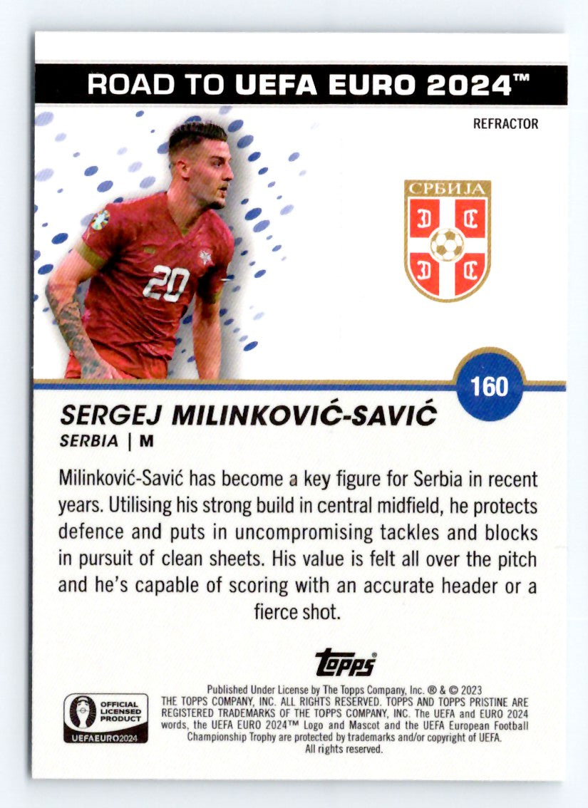 Sebastian Driussi (b) Refractor 2023 Topps Pristine Road To UEFA Euro 2024 Card # 160