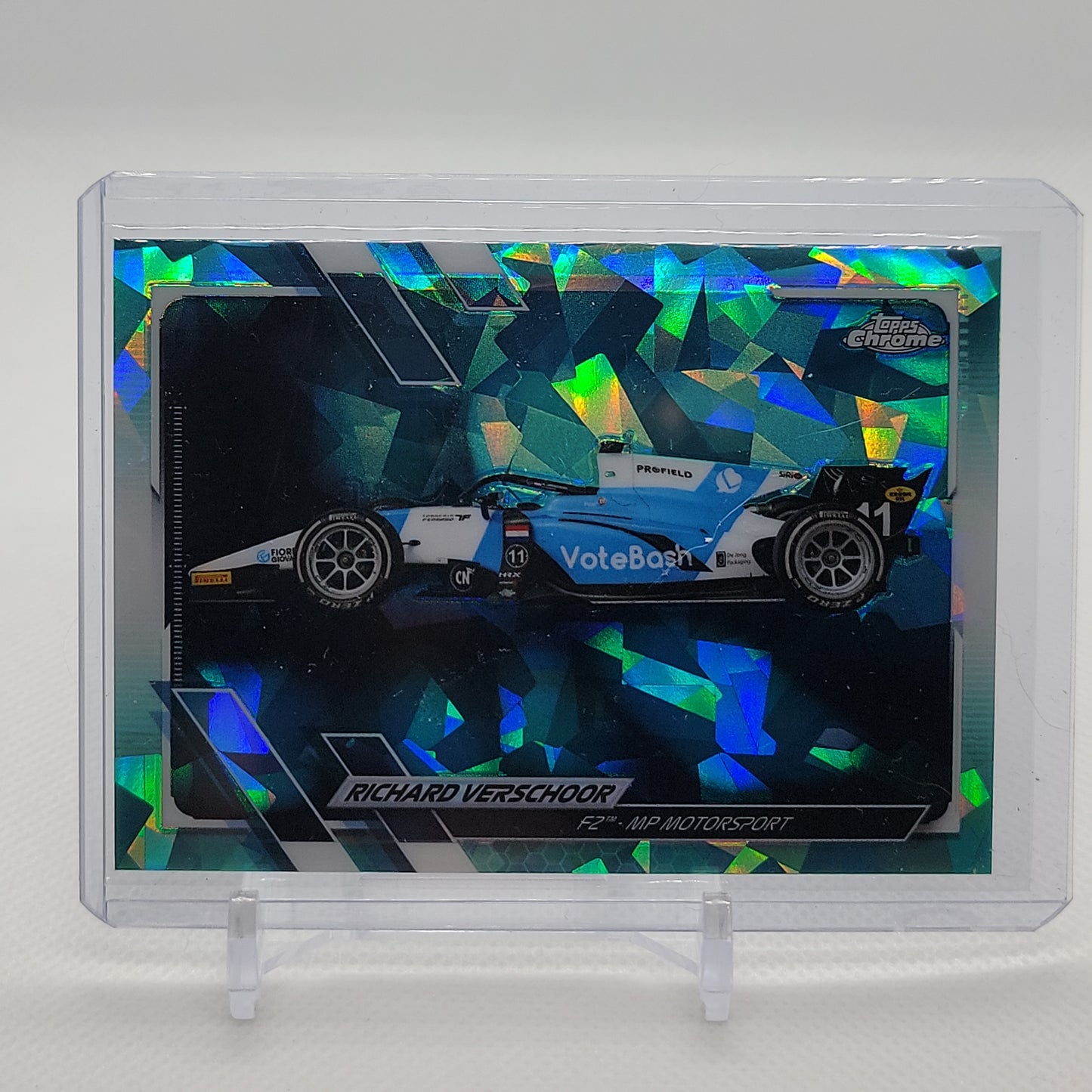 Richard Verschoor 64/99 Aqua Refractor Topps Chrome SAPPHIRE 2021 Formula 1 Card #63