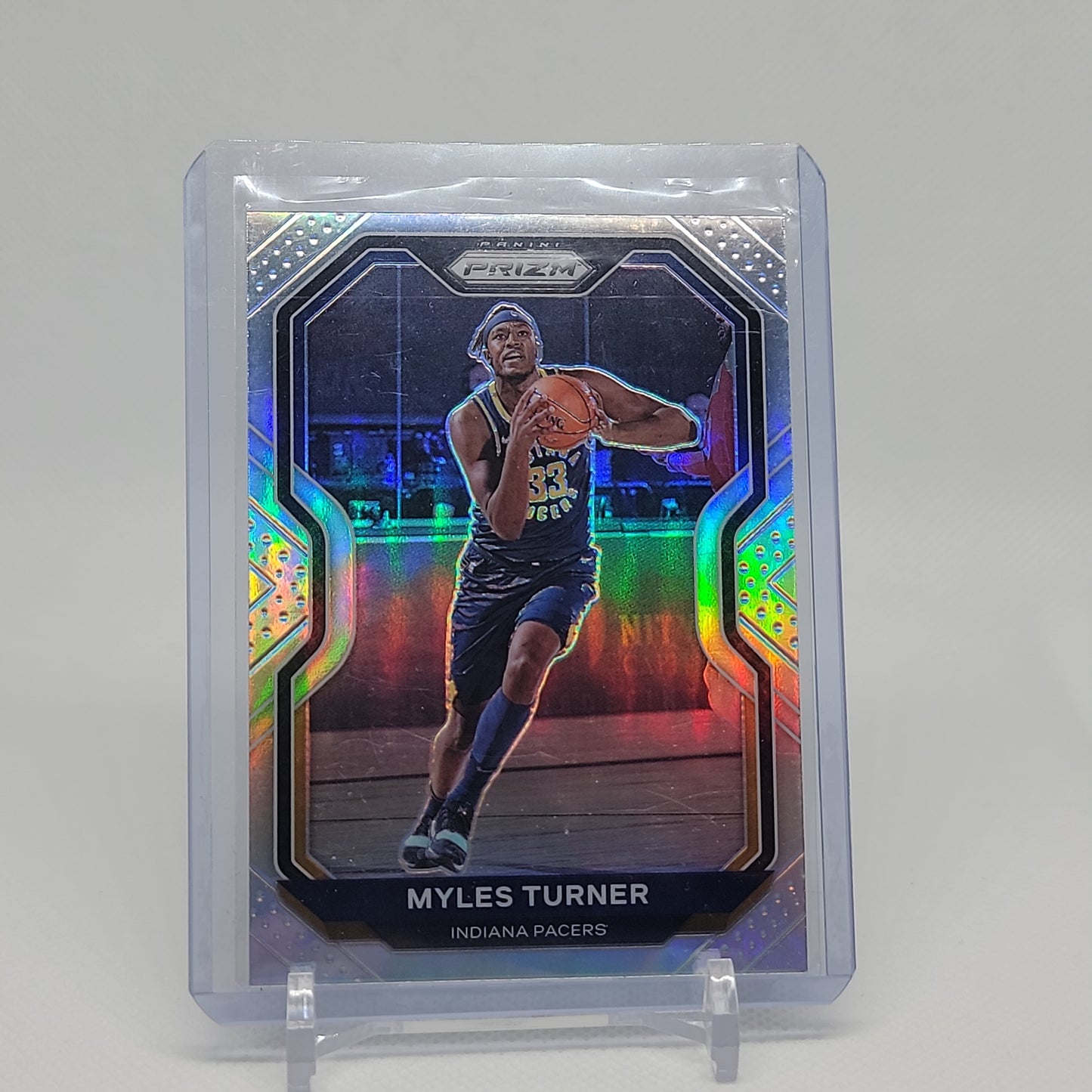 Myles Turner Prizm Hyper 2020-21 Card No. 240