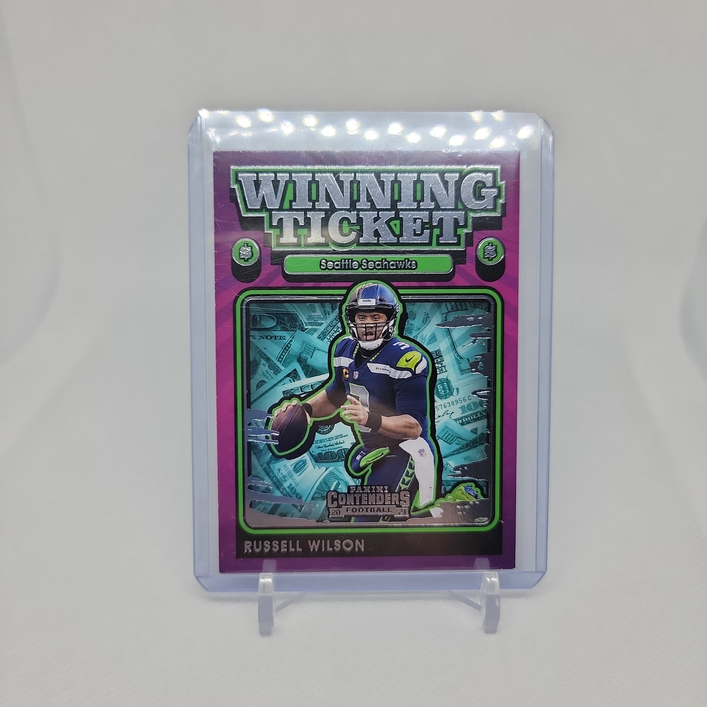 Russell Wilson Winning Ticket Panini Contenders 2021 Insert WT-RWI