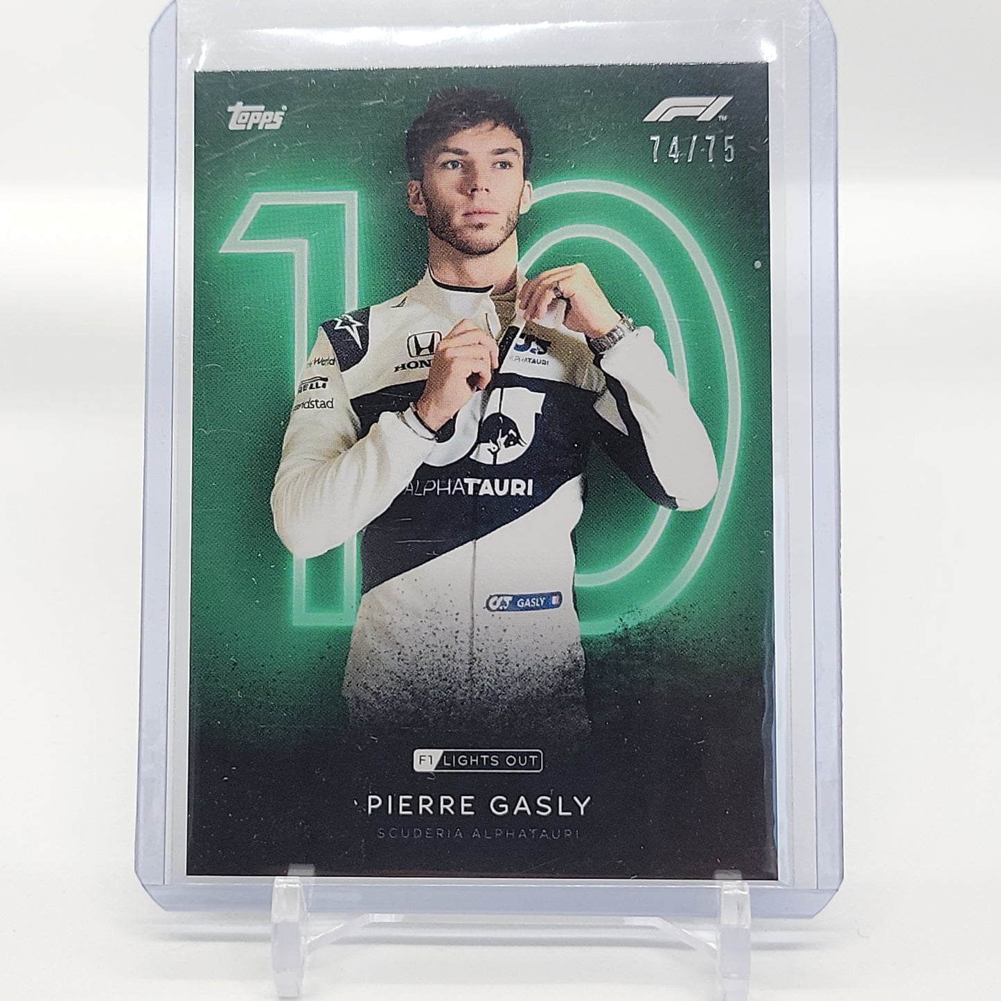 Pierre Gasly /75 2021 Topps Lights Out Formula 1