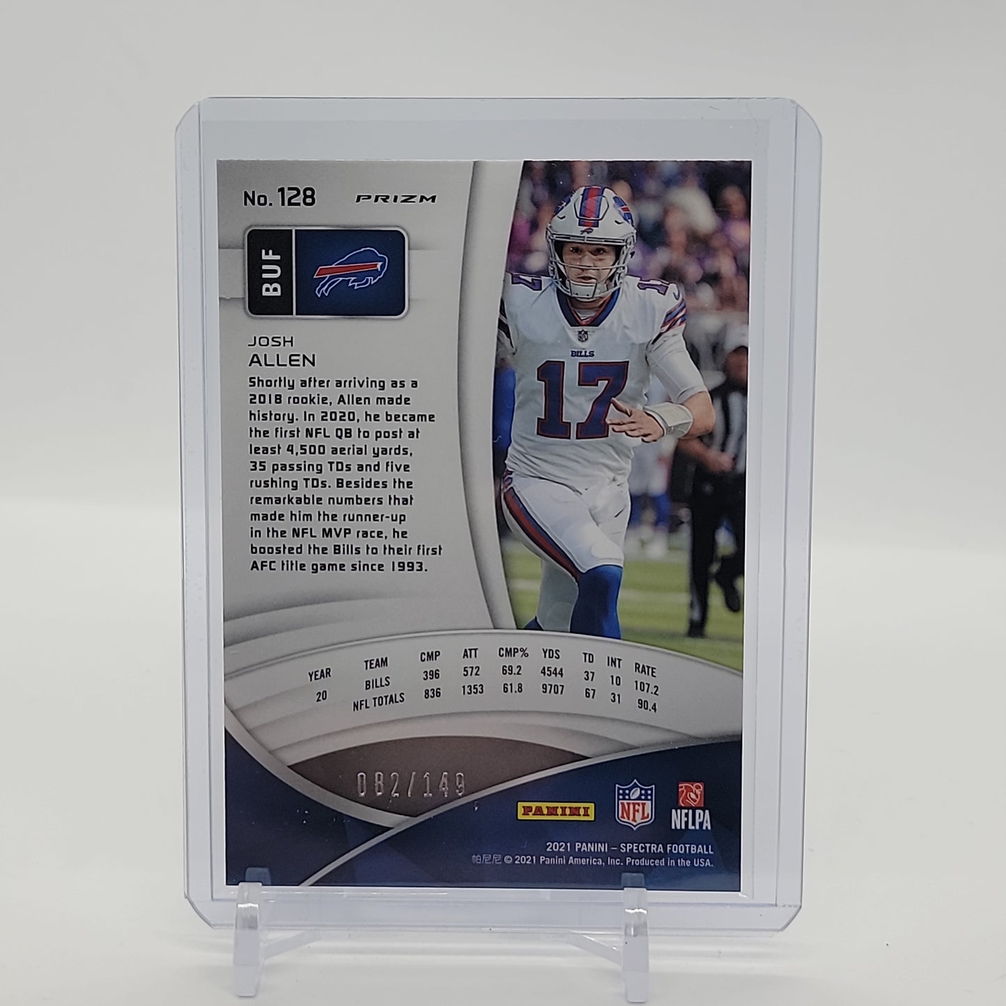 Josh Allen PRIZM /149 2021 Spectra No. 128