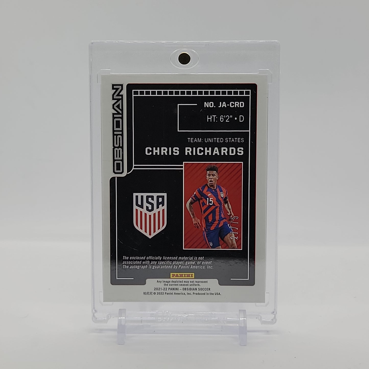 Chris Richards Jersey Auto /75 Obsidian No. JA-CRD