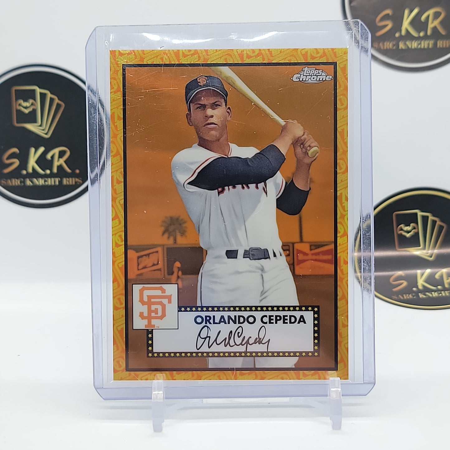 Orlando Cepeda Orange/Yellow 70th Anniversary Refractor 10/25 #633