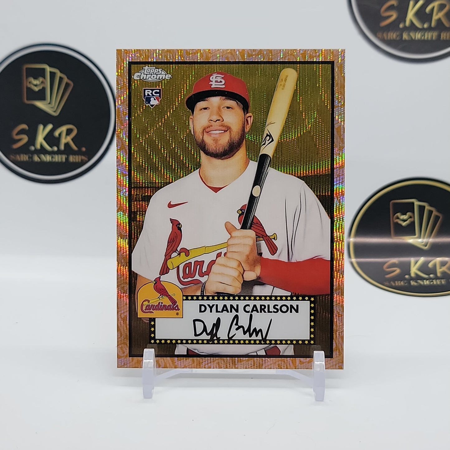 Dylan Carlson RC Gold/Rose Gold 70th Anniversary Wave Refractor 47/50 #15