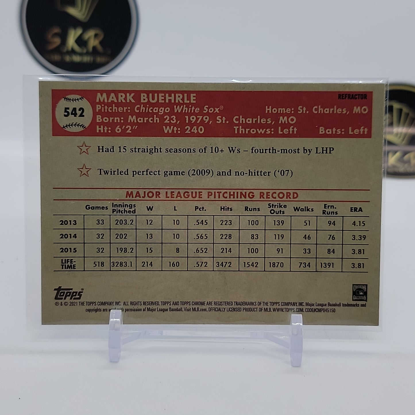 Mark Buehrle Silver Refractor #542