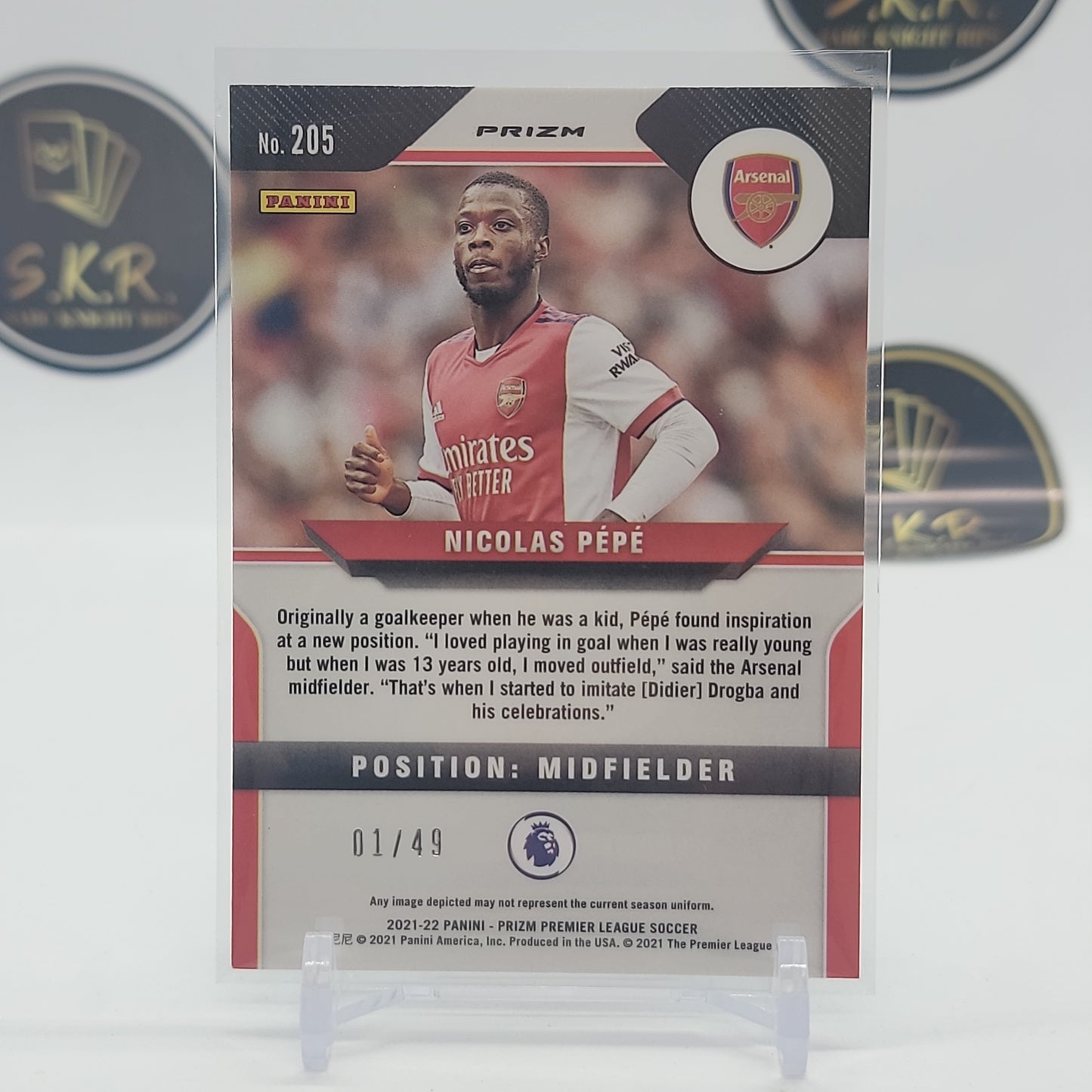 Nicolas Pepe Breakaway Teal Prizm 01/49 #205