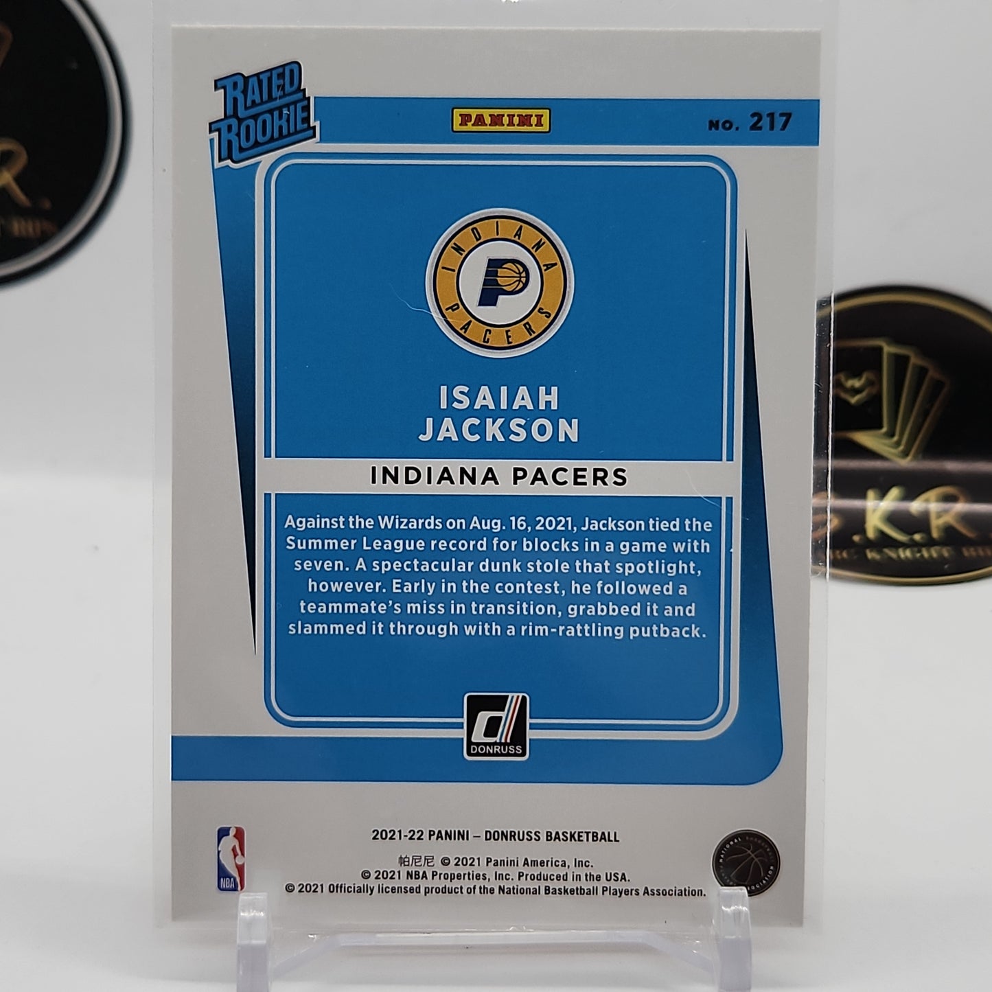 Isaiah Jackson Rated Rookie Orange Laser Parallel #217