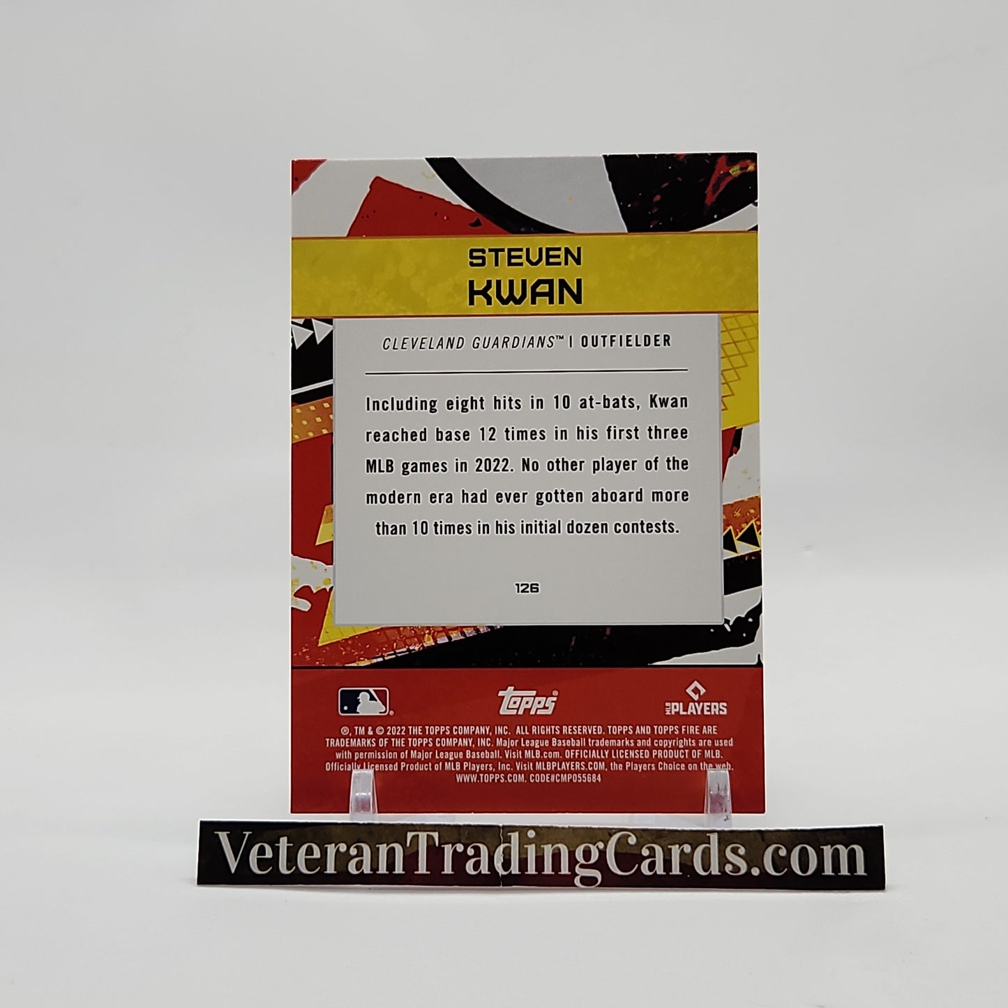 Steven Kwan RC Red Flame Foil Card #126