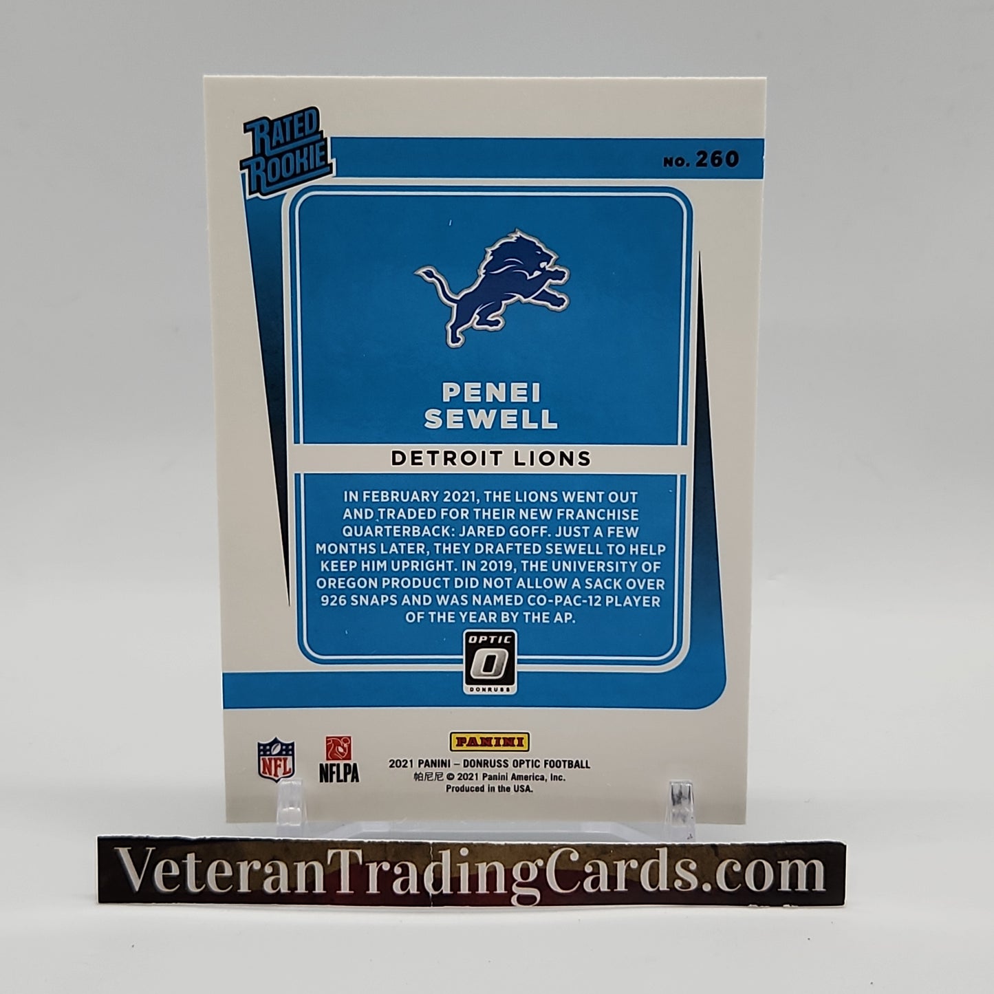 Penei Sewell Rated Rookie Optic Card #260