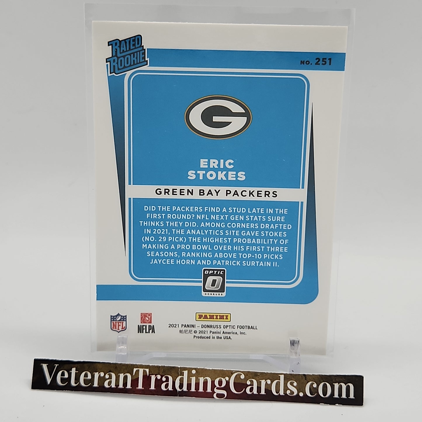 Eric Stokes Rated Rookie Optic Card #251