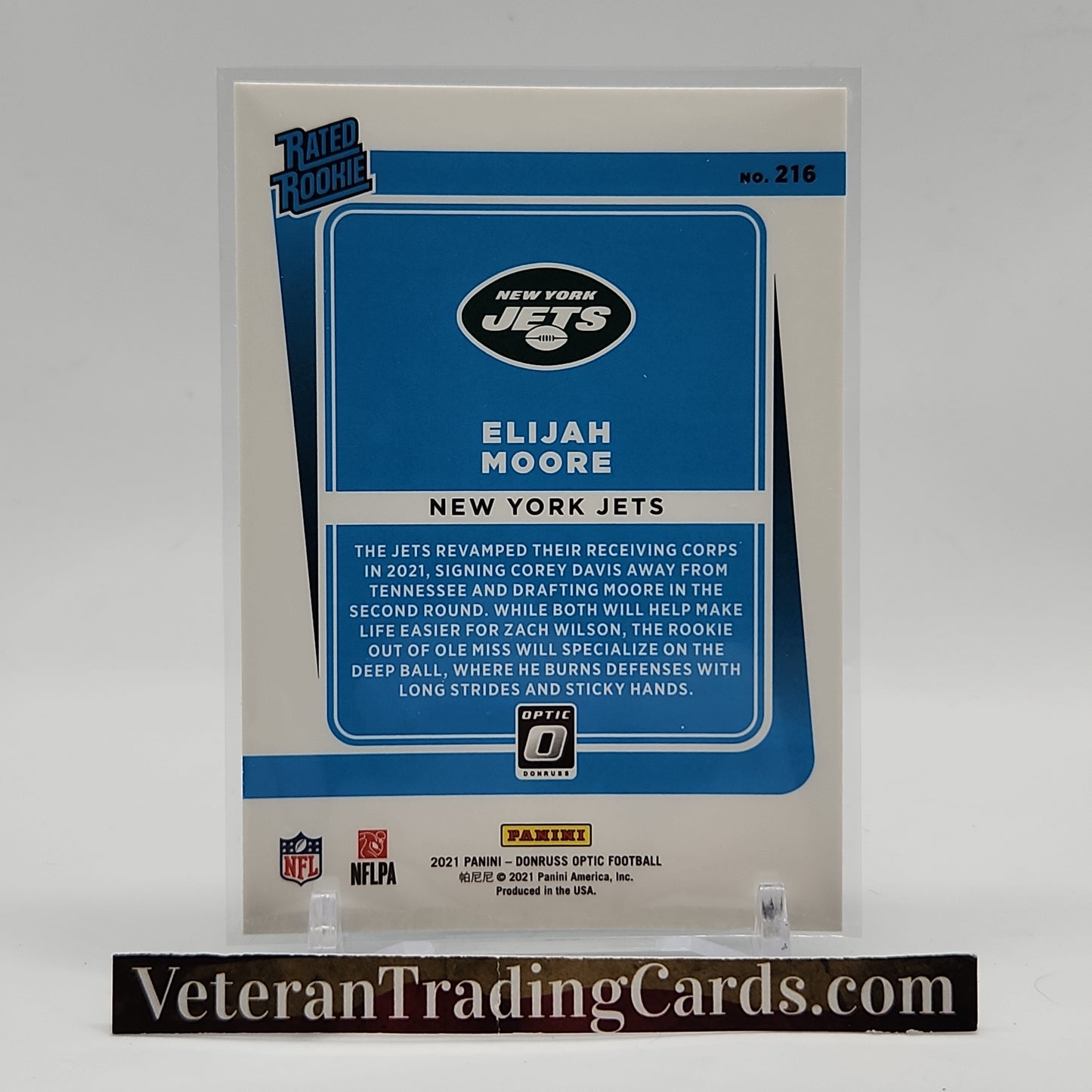 Elijah Moore Rated Rookie Optic Card #216