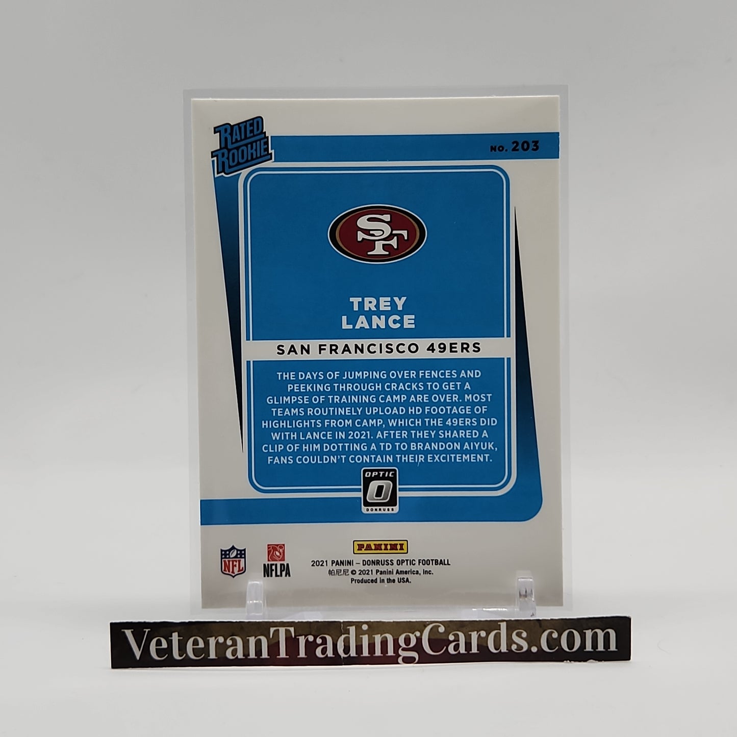 Trey Lance Rated Rookie Optic Card #203