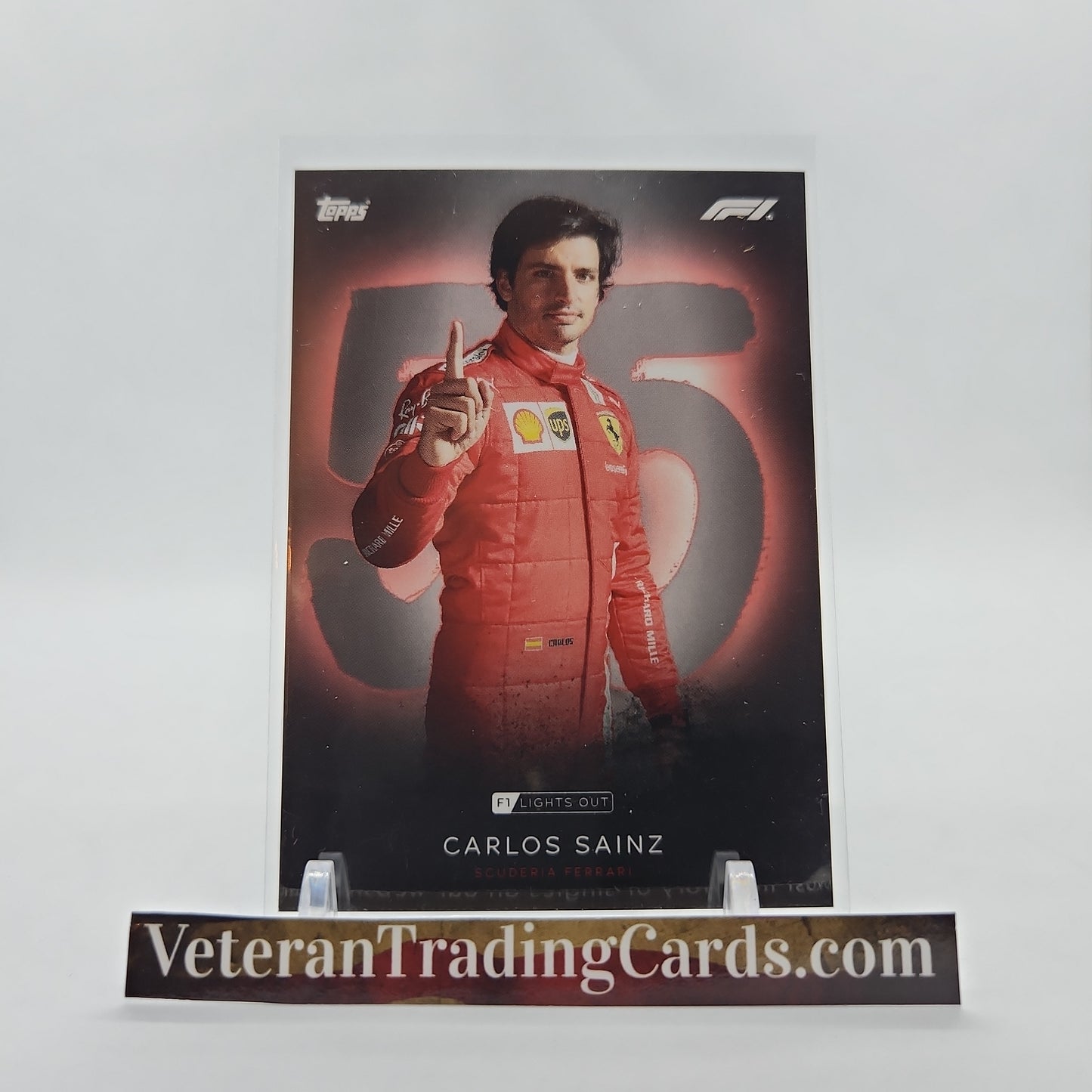 Carlos Sainz Portrait Topps F1 Lights Out Card