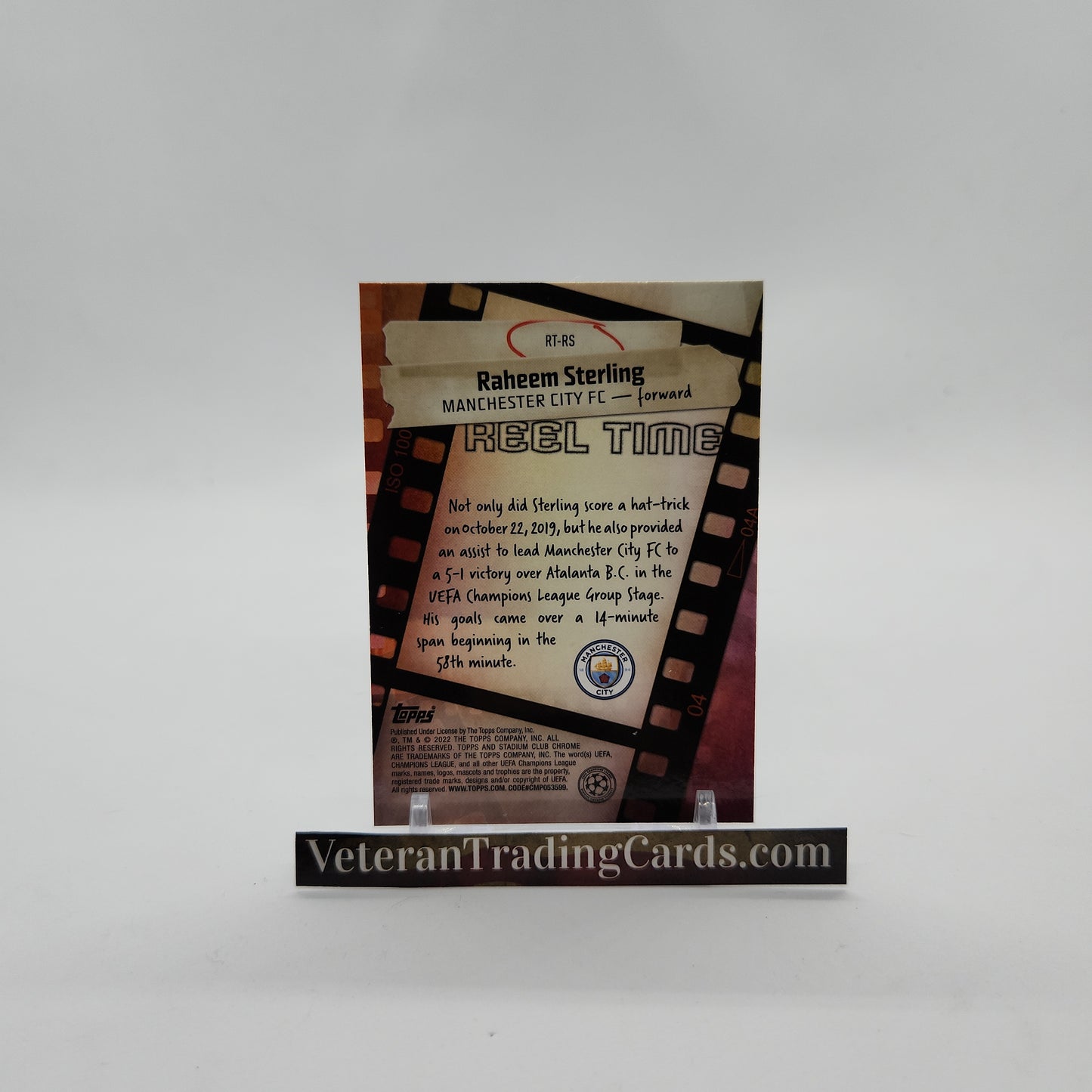 Raheem Sterling Reel Time Card #RT-RS