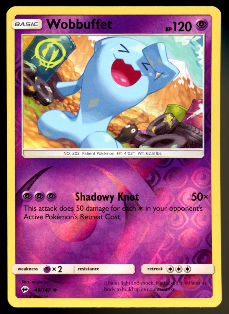 Wobbuffet 2017 Sun & Moon - Burning Shadows Card # 49